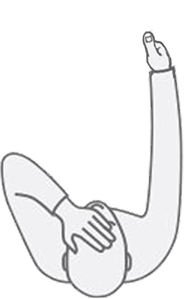 Steek uw rechterduim op